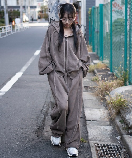 WEGO（ウィゴー）の「WEGO/【26年春夏新作】スウィッチングスウェットパンツ（スウェットパンツ・メンズ・杢グレー/ブラック系その他/ブラック/ブラウン/ピンク/ネイビー・FREE）」の21枚目の写真