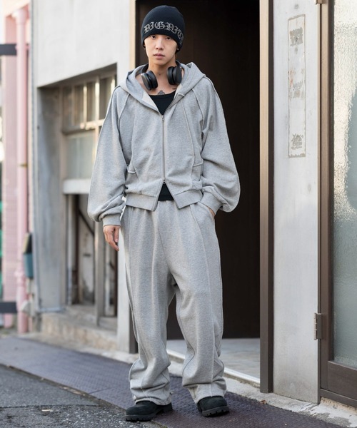 WEGO（ウィゴー）の「WEGO/【26年春夏新作】スウィッチングスウェットパンツ（スウェットパンツ・メンズ・杢グレー/ブラック系その他/ブラック/ブラウン/ピンク/ネイビー・FREE）」の13枚目の写真