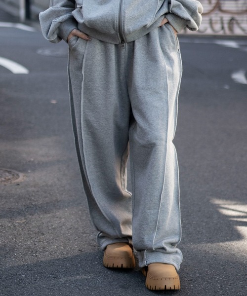 WEGO（ウィゴー）の「WEGO/【26年春夏新作】スウィッチングスウェットパンツ（スウェットパンツ・メンズ・杢グレー/ブラック系その他/ブラック/ブラウン/ピンク/ネイビー・FREE）」の14枚目の写真