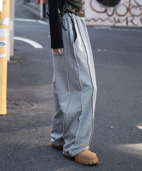 WEGO（ウィゴー）の「WEGO/【26年春夏新作】スウィッチングスウェットパンツ（スウェットパンツ・メンズ・杢グレー/ブラック系その他/ブラック/ブラウン/ピンク/ネイビー・FREE）」の15枚目の写真