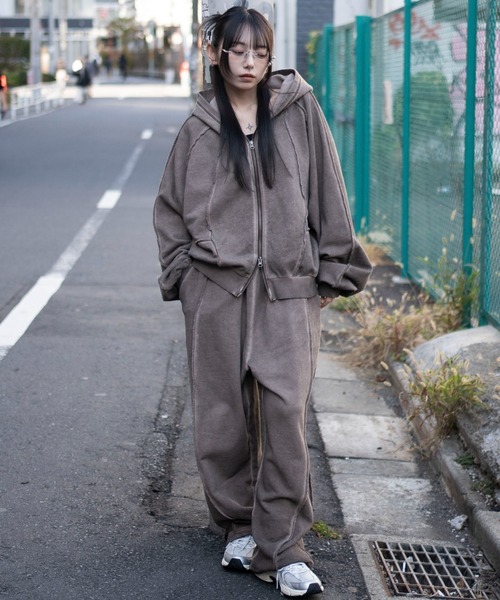 WEGO（ウィゴー）の「WEGO/【26年春夏新作】スウィッチングスウェットパンツ（スウェットパンツ・メンズ・杢グレー/ブラック系その他/ブラック/ブラウン/ピンク/ネイビー・FREE）」の20枚目の写真