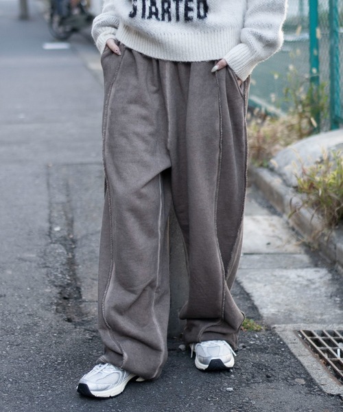 WEGO（ウィゴー）の「WEGO/【26年春夏新作】スウィッチングスウェットパンツ（スウェットパンツ・メンズ・杢グレー/ブラック系その他/ブラック/ブラウン/ピンク/ネイビー・FREE）」の22枚目の写真