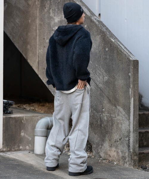 WEGO（ウィゴー）の「WEGO/【26年春夏新作】スウィッチングスウェットパンツ（スウェットパンツ・メンズ・杢グレー/ブラック系その他/ブラック/ブラウン/ピンク/ネイビー・FREE）」の12枚目の写真