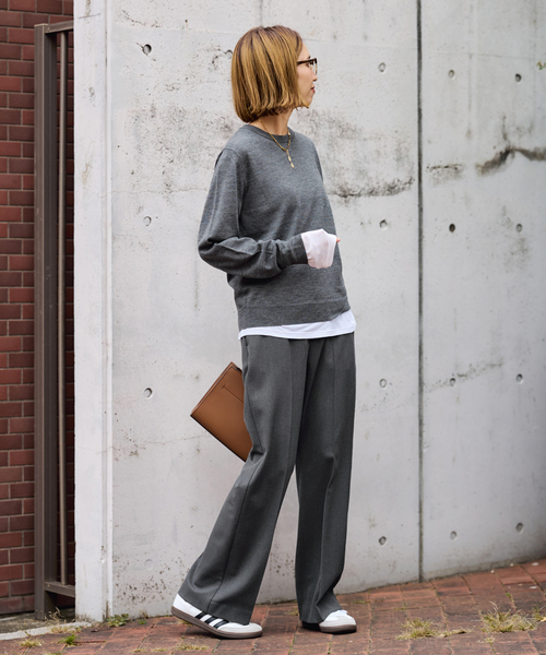 FRAMeWORK（フレームワーク）の「イタリアヤーン basic クループルオーバー（ニット/セーター・レディース・ネイビー/ブルー/チャコールグレー/ホワイト・FREE）」の7枚目の写真