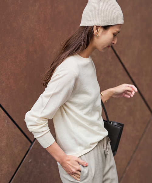 FRAMeWORK フレームワーク　ケーブルニットプルオーバー　ホワイト 楽天市場】FRAMe WORK フレームワーク ニット モヘア ウール セーター