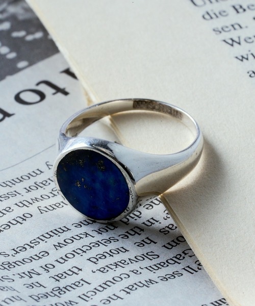 セール】【MAISON CLUB】Silver 925 Circle KAY Ring/ Lapis KUN 