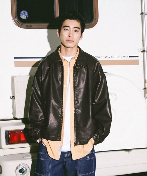 PUレザーショートブルゾン（ブルゾン）｜niko and（ニコアンド）の