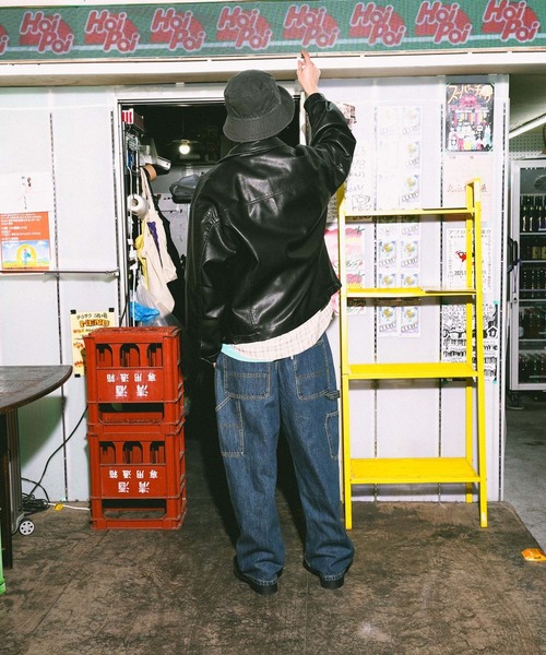 niko and...（ニコアンド）の「PUレザーショートブルゾン（ブルゾン・メンズ・ブラック/ダークブラウン・MEDIUM/LARGE）」の4枚目の写真