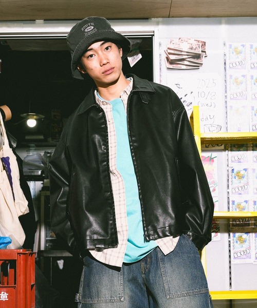 PUレザーショートブルゾン（ブルゾン）｜niko and（ニコアンド）の