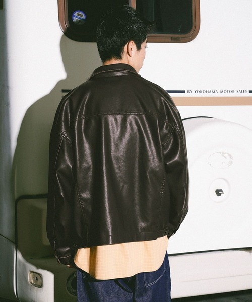 PUレザーショートブルゾン（ブルゾン）｜niko and（ニコアンド）の