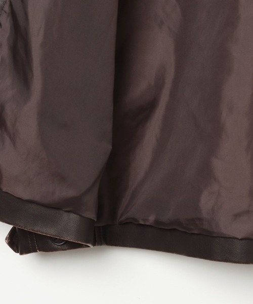 niko and...（ニコアンド）の「PUレザーショートブルゾン（ブルゾン・メンズ・ブラック/ダークブラウン・MEDIUM/LARGE）」の18枚目の写真