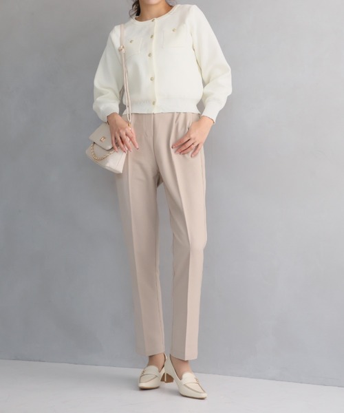 VIVIAN（ヴィヴィアン）の「履きごこちやみつき感激 スクエアトゥモノグラム5cmプレートヒールローファーパンプス（パンプス・レディース・ストーン/ブラック系その他3/ナチュラル・24/23.5/23/22.5/24.5）」の9枚目の写真