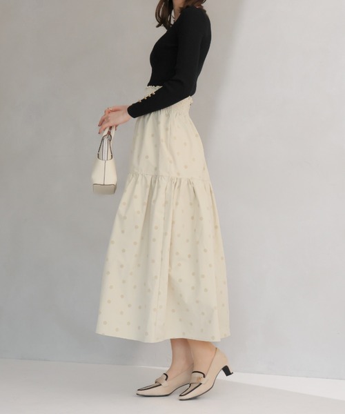 VIVIAN（ヴィヴィアン）の「履きごこちやみつき感激 スクエアトゥモノグラム5cmプレートヒールローファーパンプス（パンプス・レディース・ストーン/ブラック系その他3/ナチュラル・24/23.5/23/22.5/24.5）」の20枚目の写真