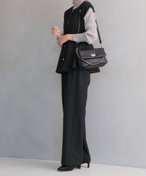 VIVIAN（ヴィヴィアン）の「履きごこちやみつき感激 スクエアトゥモノグラム5cmプレートヒールローファーパンプス（パンプス・レディース・ストーン/ブラック系その他3/ナチュラル・24/23.5/23/22.5/24.5）」の15枚目の写真