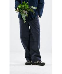 CORNOQ（コルノック）の「Straight waffle banding pattige pants (NAVY)（その他パンツ）」