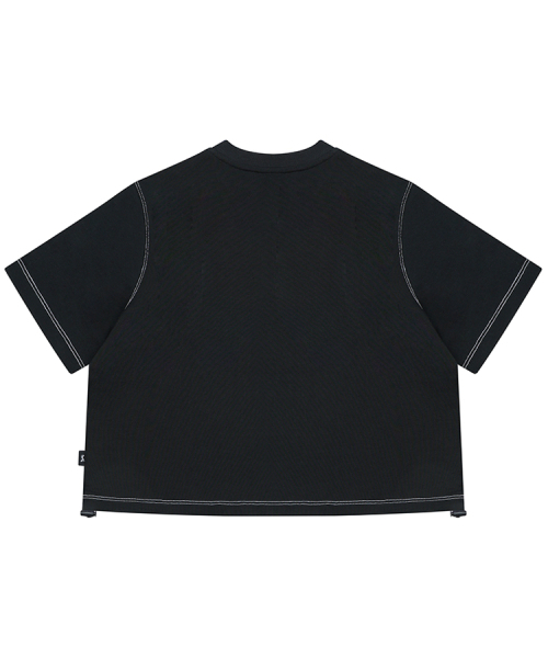 KINETICLO（キネティクロ）の「ストリングクロップTシャツ（ブラック）（Tシャツ/カットソー・レディース・その他・ONE）」の3枚目の写真