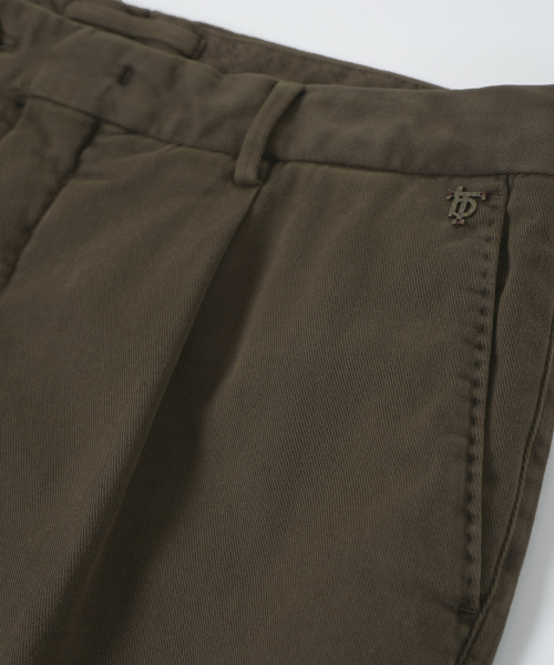 BIRBANTE(ビルバンテ)の「ソンドリオストレッチツイルワンタックパンツ - ブラウン(その他パンツ・メンズ・ブラウン・SMALL/MEDIUM/LARGE/X-LARGE)」の3枚目の写真