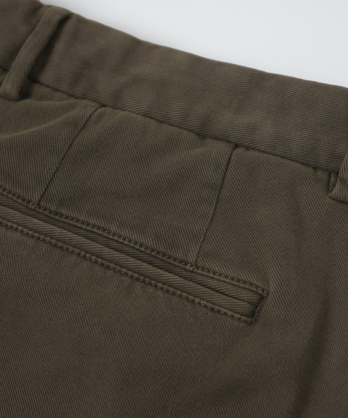 BIRBANTE(ビルバンテ)の「ソンドリオストレッチツイルワンタックパンツ - ブラウン(その他パンツ・メンズ・ブラウン・SMALL/MEDIUM/LARGE/X-LARGE)」の5枚目の写真