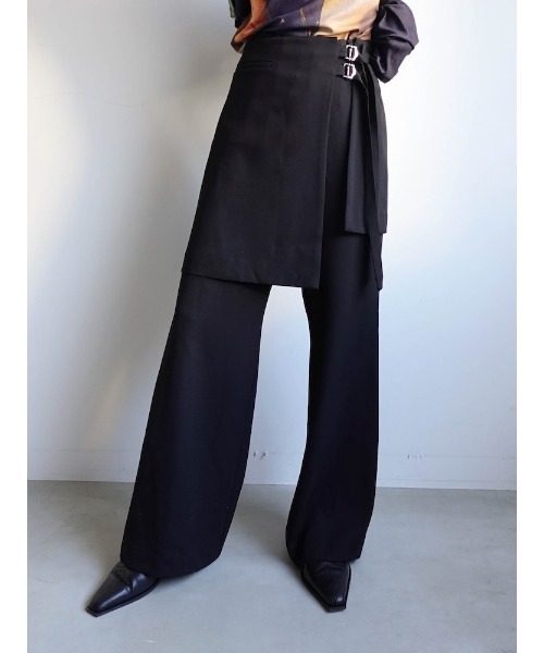 sahara(サハラ)の「Layered Apron Pants(その他パンツ・レディース・グレー/ブラック・FREE)」の7枚目の写真