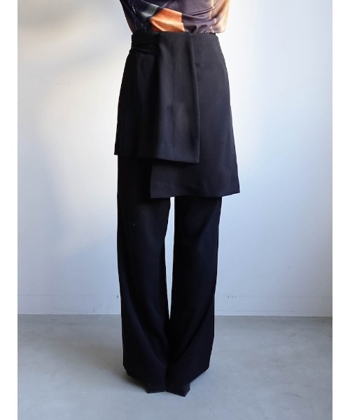 sahara(サハラ)の「Layered Apron Pants(その他パンツ・レディース・グレー/ブラック・FREE)」の9枚目の写真