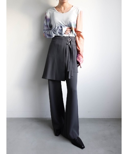 sahara(サハラ)の「Layered Apron Pants(その他パンツ・レディース・グレー/ブラック・FREE)」の19枚目の写真