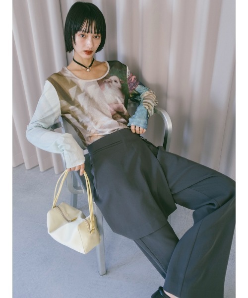 sahara(サハラ)の「Layered Apron Pants(その他パンツ・レディース・グレー/ブラック・FREE)」の12枚目の写真