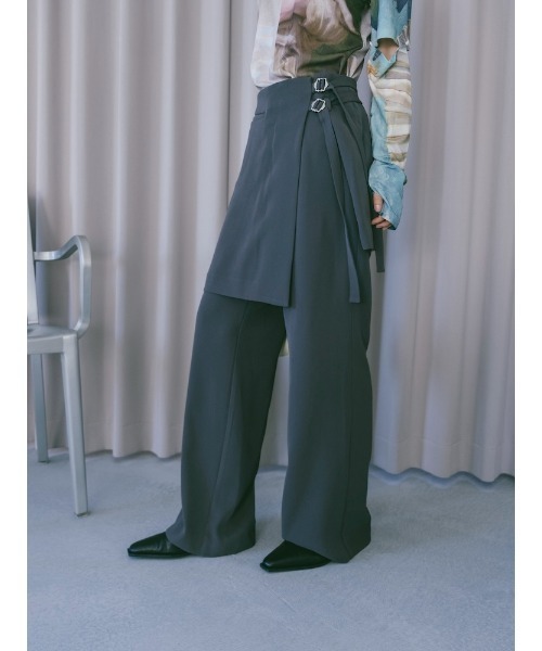 sahara(サハラ)の「Layered Apron Pants(その他パンツ・レディース・グレー/ブラック・FREE)」の13枚目の写真
