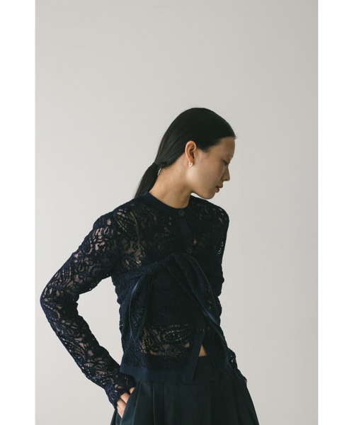 STYLEMIXER(スタイルミキサー)の「ニュアンスレーススカーフ(バンダナ/スカーフ・レディース・ライトグリーン/ネイビー/アイボリー・FREE)」の11枚目の写真