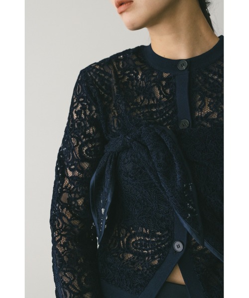 STYLEMIXER(スタイルミキサー)の「ニュアンスレーススカーフ(バンダナ/スカーフ・レディース・ライトグリーン/ネイビー/アイボリー・FREE)」の12枚目の写真