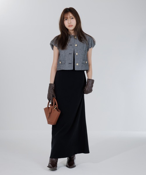 tweed balloon sleeve jacket（ツイードバルーンスリーブジャケット
