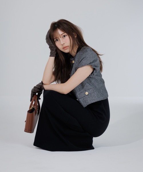 tweed balloon sleeve jacket（ツイードバルーンスリーブジャケット