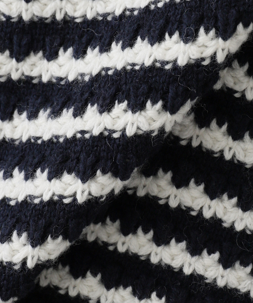 GANNI（ガニー）の「【GANNI/ガニーCotton Wool Stripe Sweater：ニット（ニット/セーター・レディース・ネイビー・SMALL）」の10枚目の写真