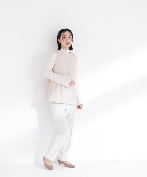 NATURAL BEAUTY BASIC(ナチュラルビューティーベーシック)の「◇ドットペプラムジレ(その他アウター・レディース・ブラック/ベージュ・SMALL/MEDIUM)」の13枚目の写真