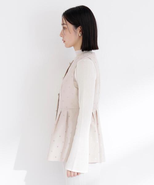 NATURAL BEAUTY BASIC(ナチュラルビューティーベーシック)の「◇ドットペプラムジレ(その他アウター・レディース・ブラック/ベージュ・SMALL/MEDIUM)」の12枚目の写真