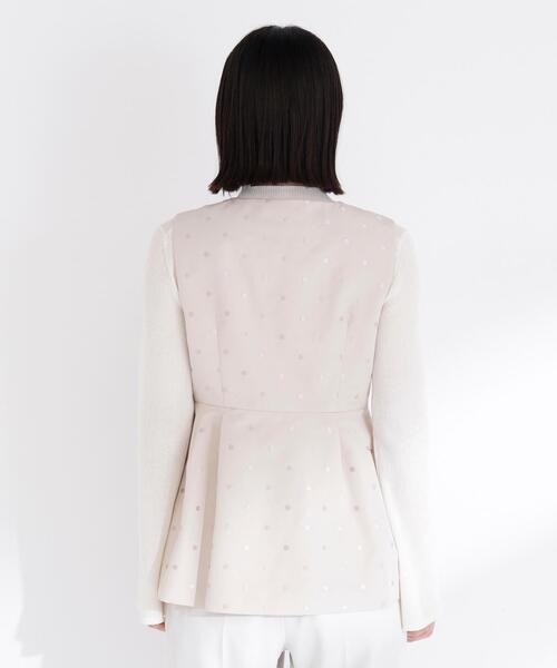 NATURAL BEAUTY BASIC(ナチュラルビューティーベーシック)の「◇ドットペプラムジレ(その他アウター・レディース・ブラック/ベージュ・SMALL/MEDIUM)」の11枚目の写真
