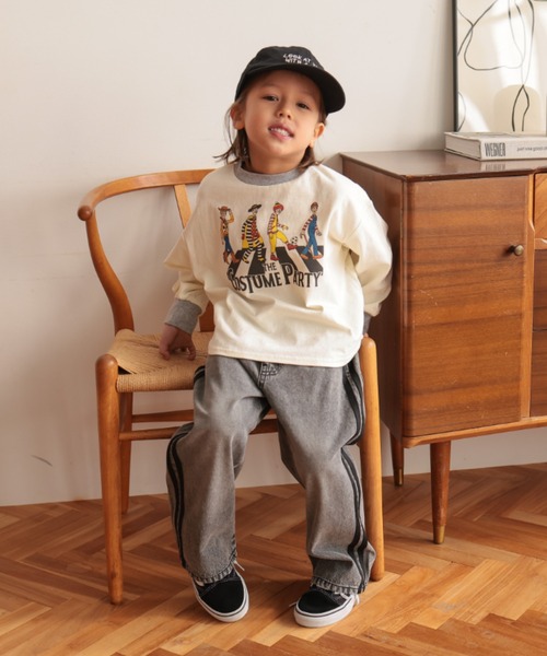 Ocean&Ground(オーシャン&グラウンド)の「COSTUME PARTYプリントロンT【ONLINE EXCLUSIVE】(Tシャツ/カットソー・キッズ・オフホワイト/ブラック/キナリ・80/90/100/110/120/130/140)」の13枚目の写真