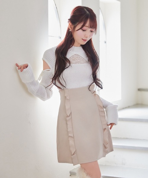 セール】switching raffle tight skirt（スカート）｜Rose Muse（ロゼ