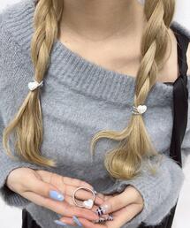 WEGO | WEGO/【3点セット】パールモチーフミニゴム(ヘアゴム)