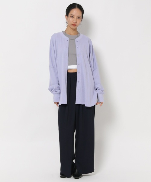 HEREIAM（ヘレイアム）の「【HEREIAM】モードな落ち感が魅力。トロミタックパンツ（その他パンツ・レディース・ブラック/ダークネイビー・SMALL/MEDIUM）」の4枚目の写真