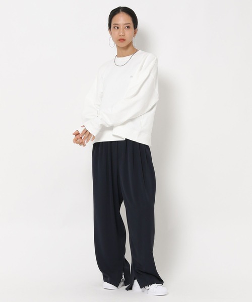 HEREIAM（ヘレイアム）の「【HEREIAM】モードな落ち感が魅力。トロミタックパンツ（その他パンツ・レディース・ブラック/ダークネイビー・SMALL/MEDIUM）」の8枚目の写真