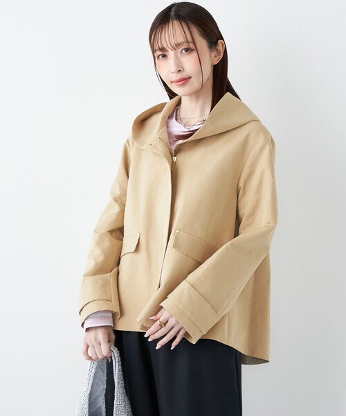 【3月終了最終SALE】シップスSHIPS ショートコート　新品未使用 SHIPS Colors:〈手洗い可能〉フードカラー ショート コート