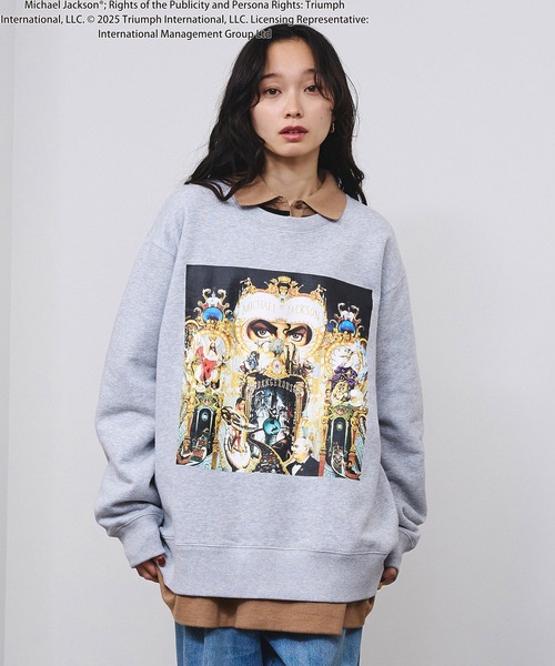 ROSE BUD（ローズバッド）の「(Michael Jackson)DANGEROUS SWEATSHIRT（Tシャツ/カットソー・レディース・グレー/チャコール・ONE SIZE）」の18枚目の写真