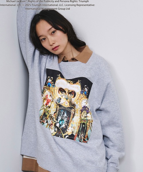 ROSE BUD（ローズバッド）の「(Michael Jackson)DANGEROUS SWEATSHIRT（Tシャツ/カットソー・レディース・グレー/チャコール・ONE SIZE）」の20枚目の写真