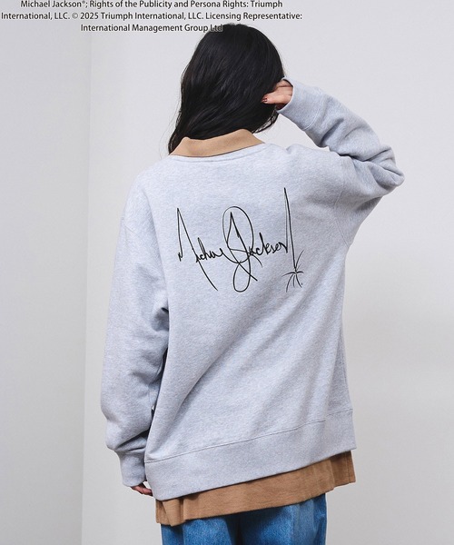 ROSE BUD（ローズバッド）の「(Michael Jackson)DANGEROUS SWEATSHIRT（Tシャツ/カットソー・レディース・グレー/チャコール・ONE SIZE）」の22枚目の写真