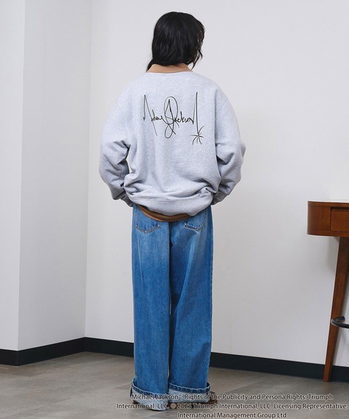 ROSE BUD（ローズバッド）の「(Michael Jackson)DANGEROUS SWEATSHIRT（Tシャツ/カットソー・レディース・グレー/チャコール・ONE SIZE）」の15枚目の写真