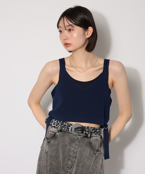 PAGEBOY（ページボーイ）の「サイドベルトニットビスチェ（その他トップス・レディース・ネイビー/ブラック/オフホワイト・FREE）」の13枚目の写真