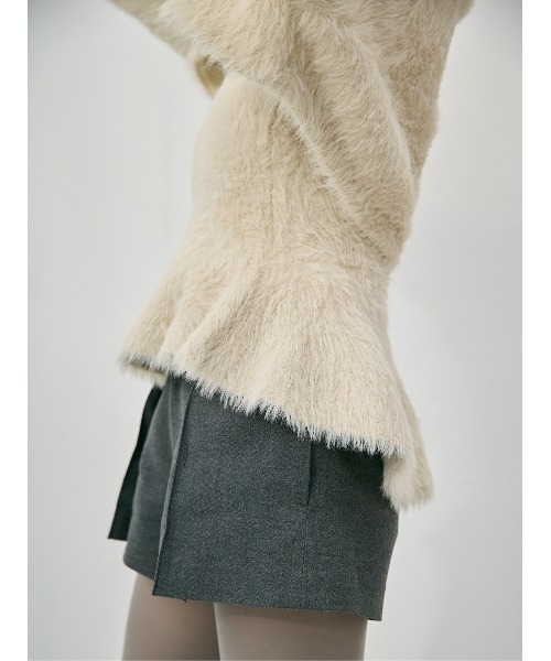 EIMY ISTOIRE（エイミーイストワール）の「フェザーペプラムニットカーディガンセット（ニット/セーター・レディース・アイボリー/ライトピンク/チャコールグレー・F）」の11枚目の写真