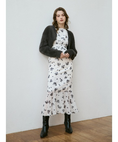 EIMY ISTOIRE（エイミーイストワール）の「フェザーペプラムニットカーディガンセット（ニット/セーター・レディース・アイボリー/ライトピンク/チャコールグレー・F）」の17枚目の写真