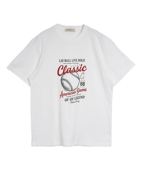 September SEOUL(セプテンバーソウル)の「アメリカンスポーツイラストグラフィックTシャツ(Tシャツ/カットソー・レディース・ホワイト/アッシュ・FREE)」の4枚目の写真