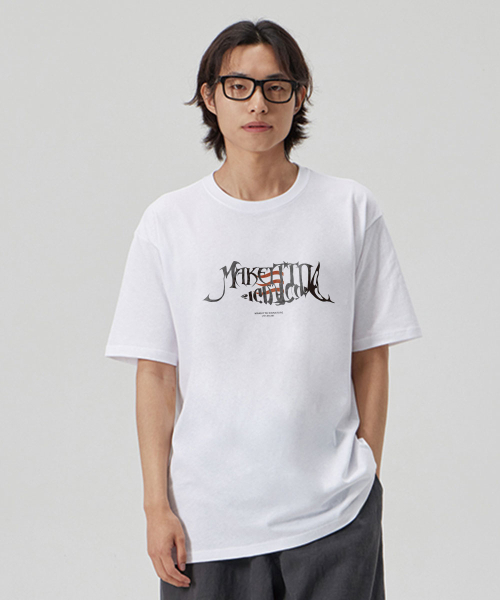 MAKEITTO（メイキット）の「[FISH LETTERING] CREW NECK TEE_WHITE（Tシャツ/カットソー・メンズ・その他・M/L/XL/XXL）」の2枚目の写真